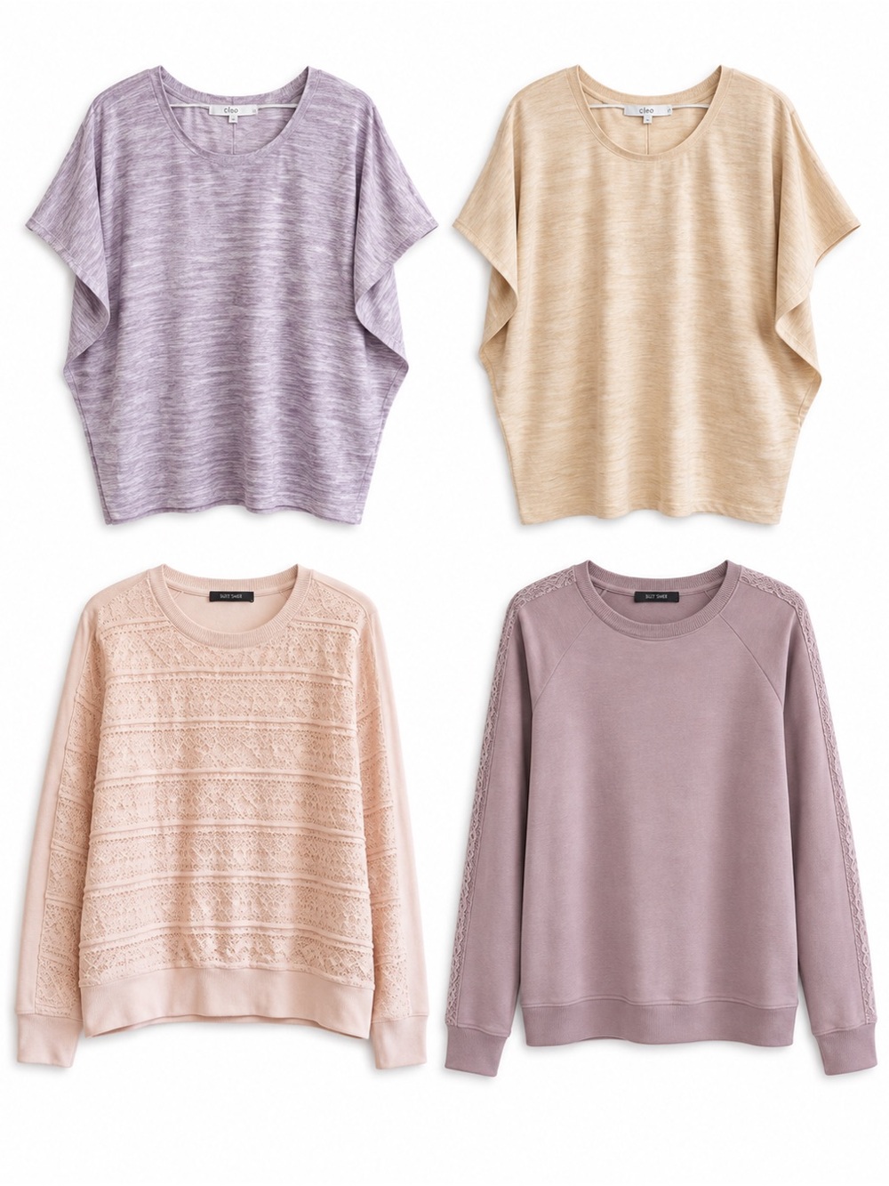 4-Piece CLEO & Suzy Shier Knit Top & Sweater Bundle – Size Large NWoT/EUC